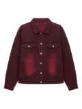 RTA grain-washed denim jacket - Red