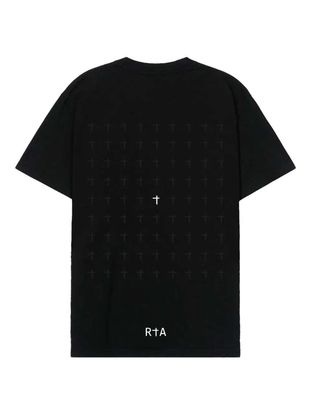 RTA cross-print t-shirt BLACK RIP CROSS
