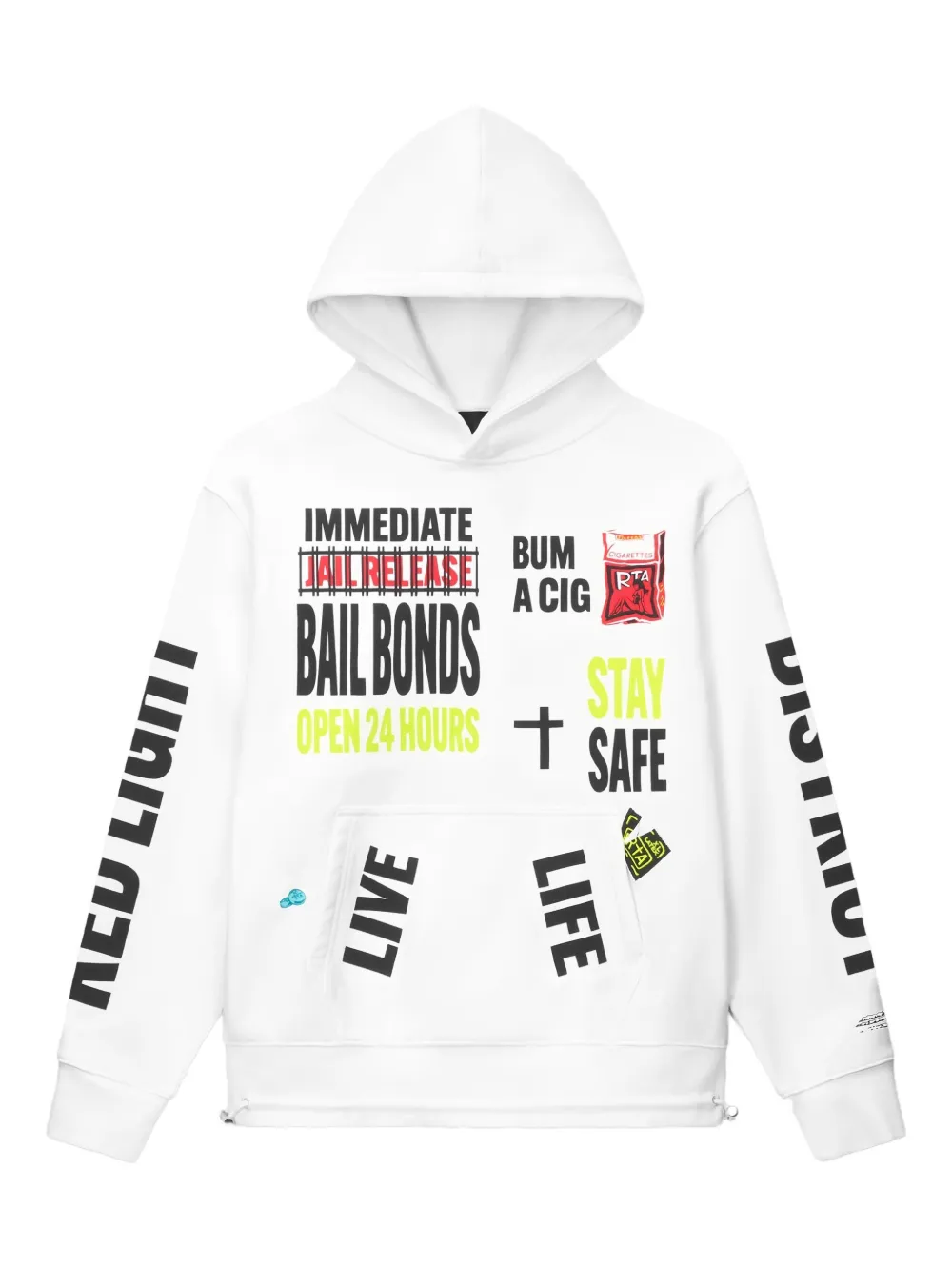 RTA Jordan graphic-print hoodie Wit
