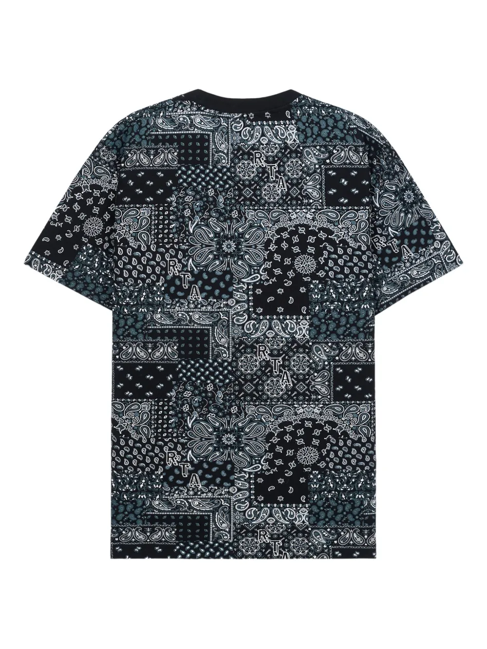 RTA bandana-patchwork t-shirt Zwart