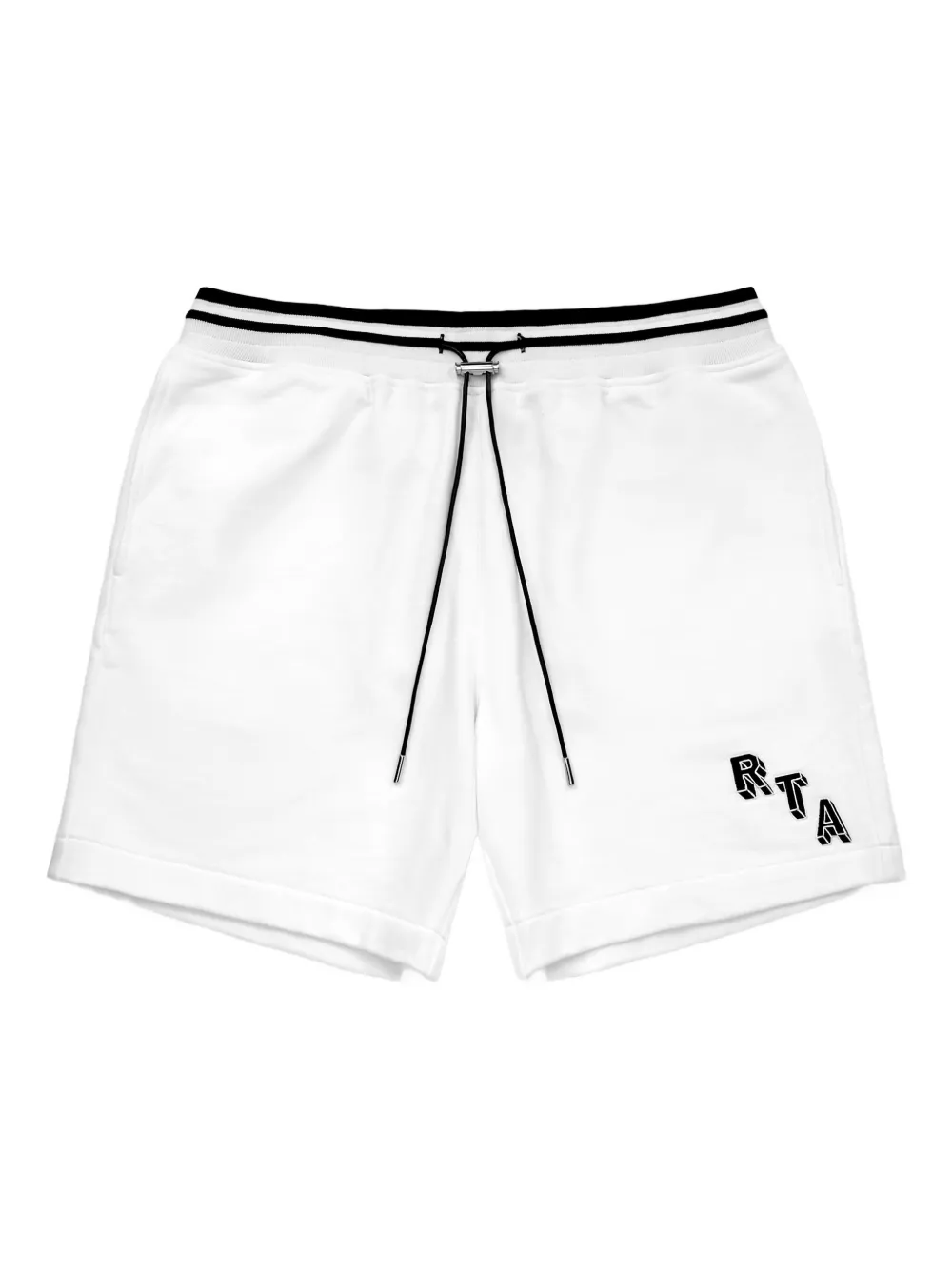 RTA logo-embroidered drawstring shorts Wit