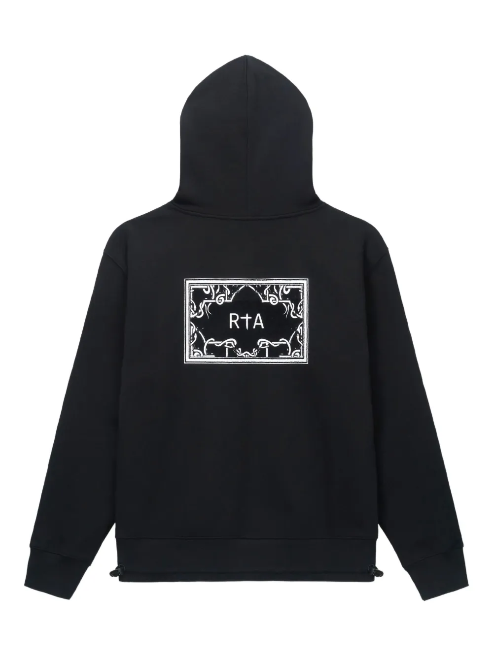 RTA Jordan stamp-logo hoodie Zwart