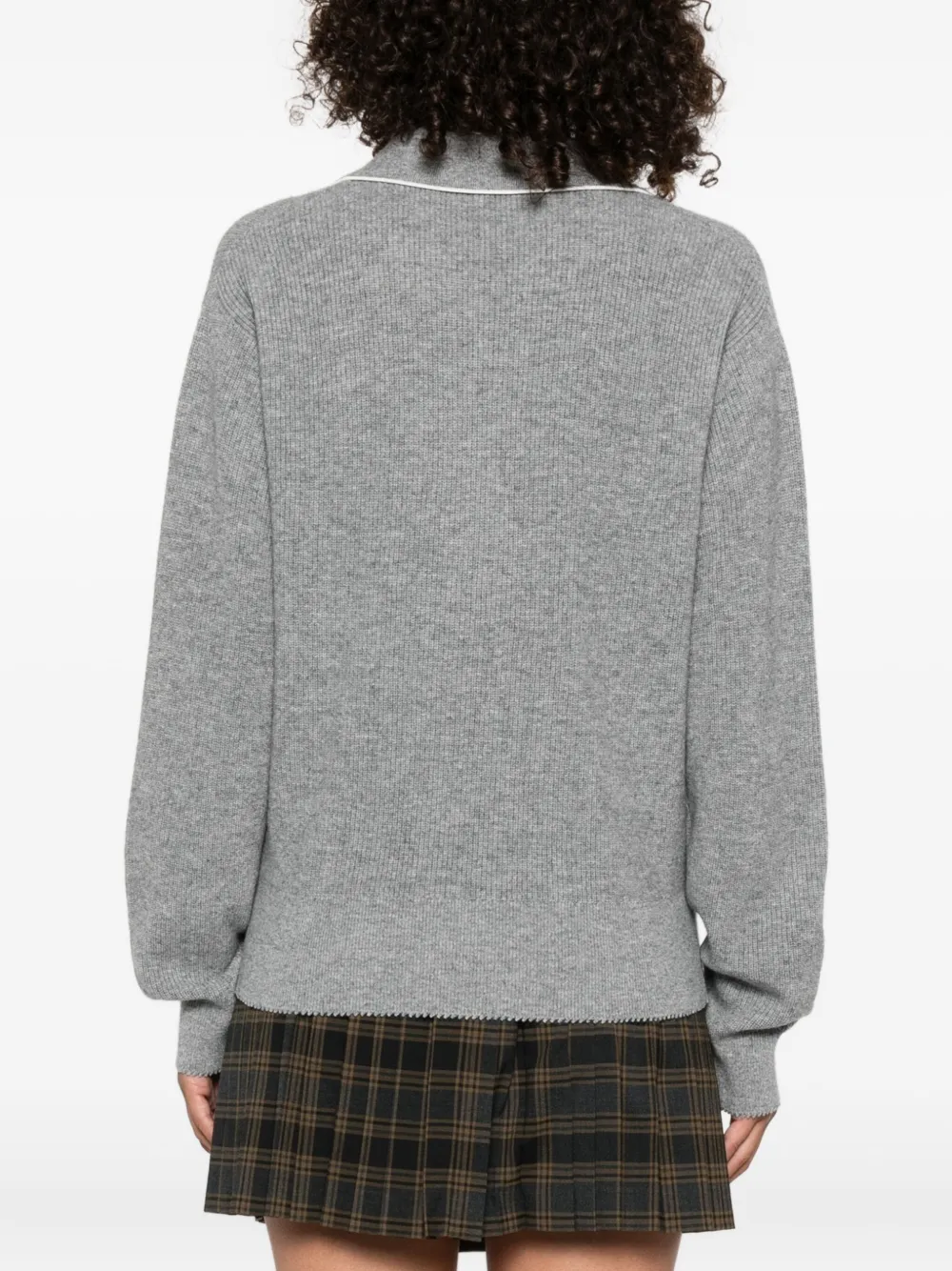 SANDRO Trui met opgestikte zak en polokraag Grijs