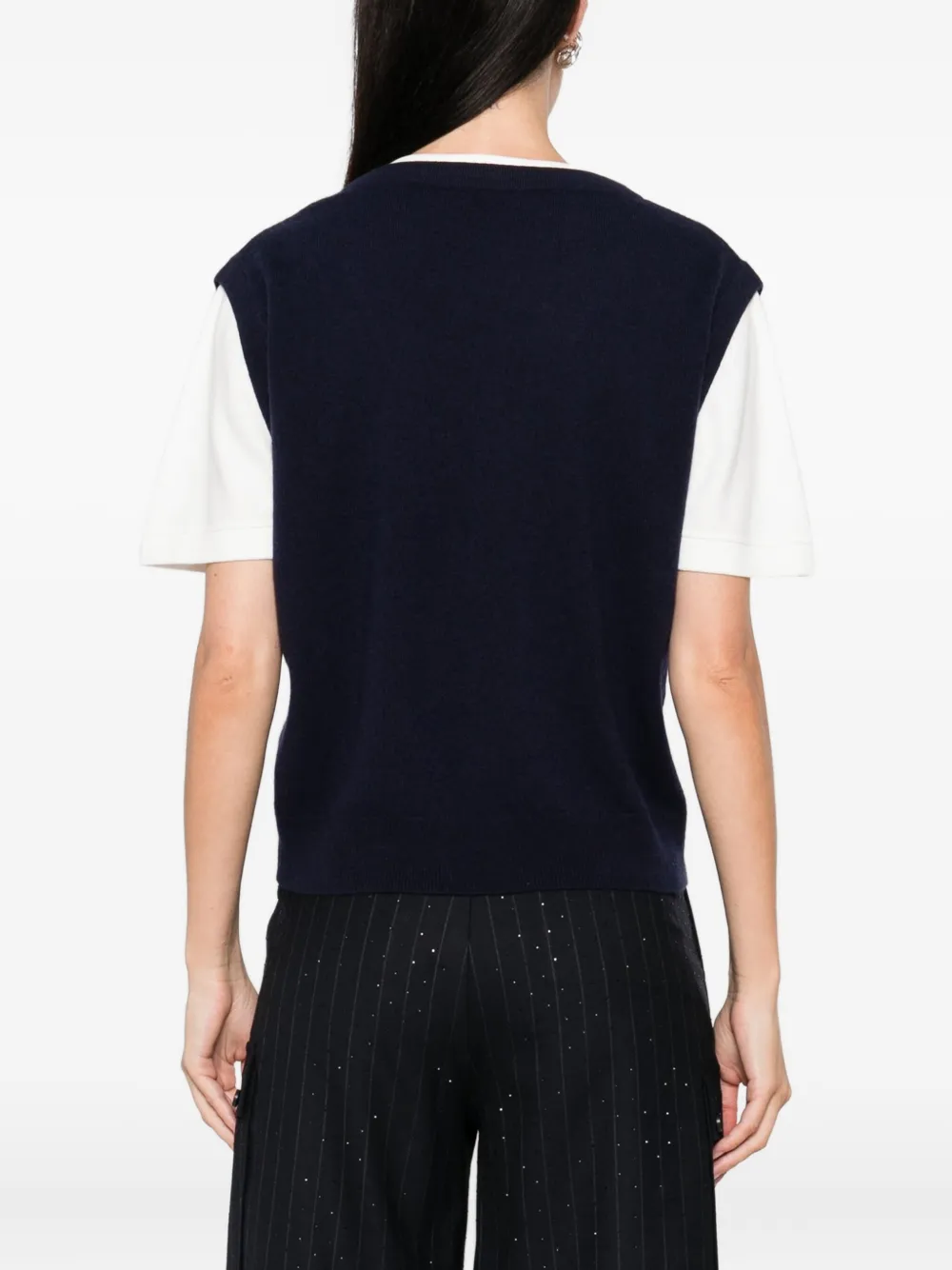 SANDRO Top van wolblend Blauw