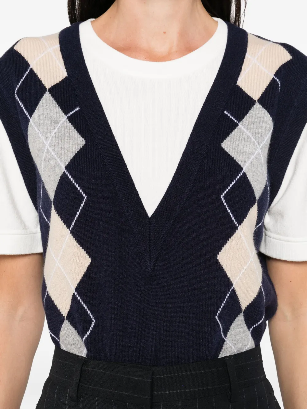 SANDRO Top van wolblend Blauw