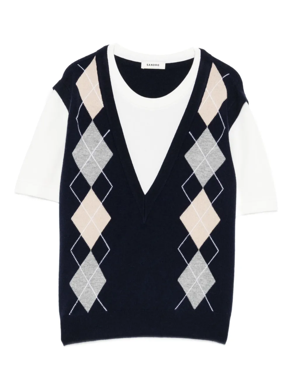 SANDRO wool blend top | Blue | Image 1