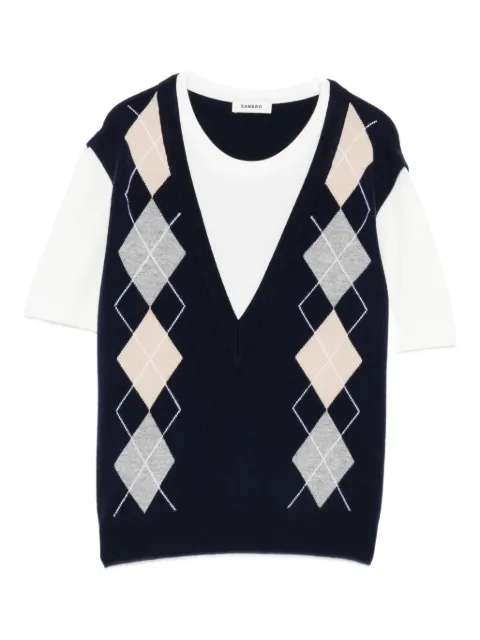SANDRO wool blend top