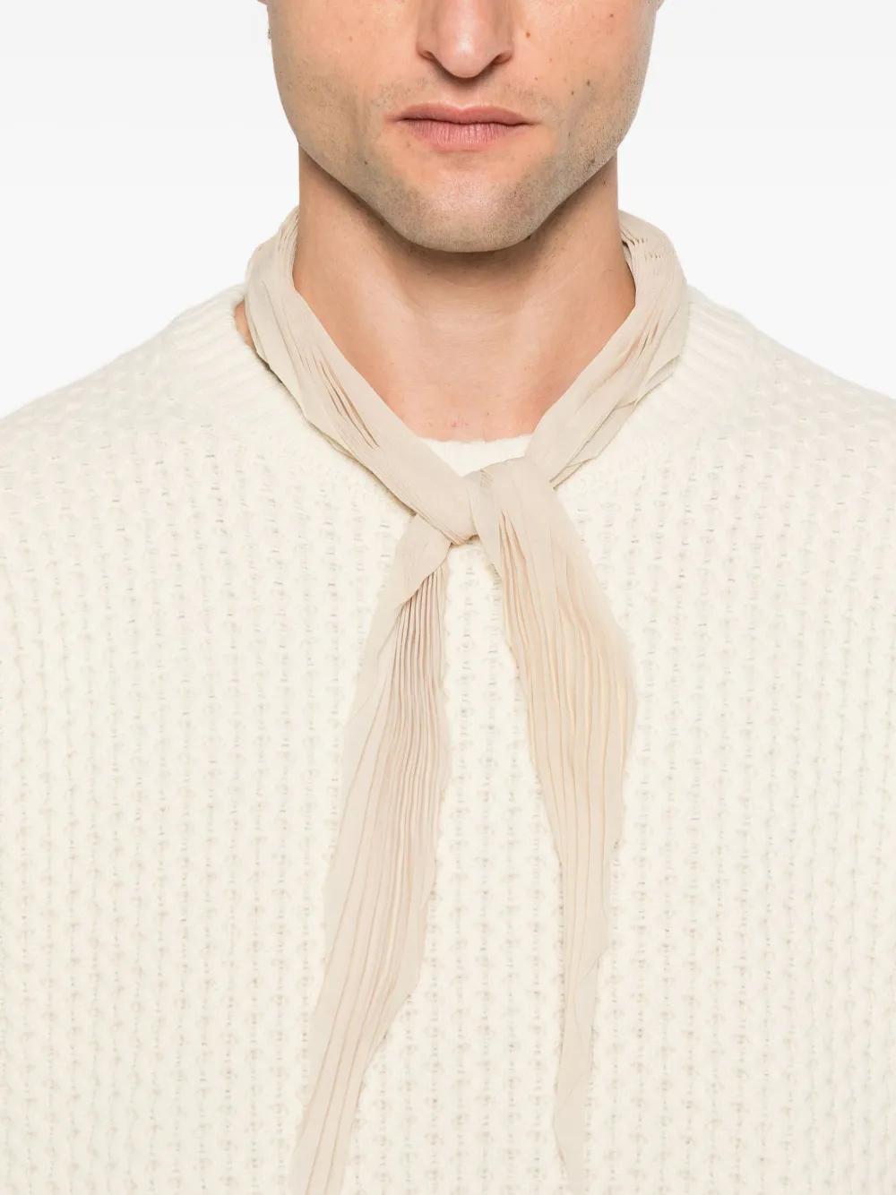 SANDRO Gebreide trui met ronde hals Beige