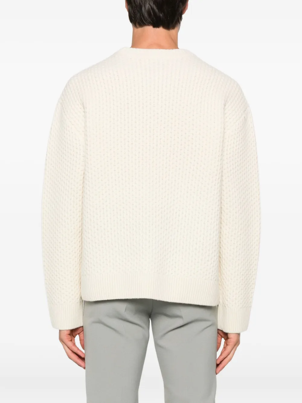 SANDRO Gebreide trui met ronde hals Beige