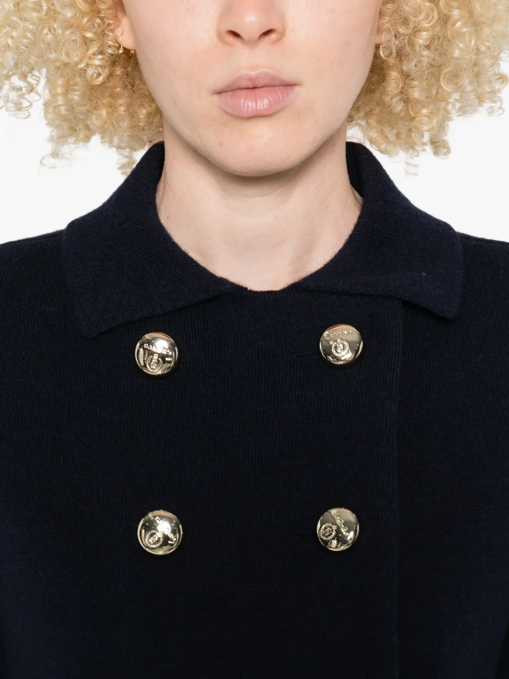 SANDRO Vest met dubbele rij knopen Blauw