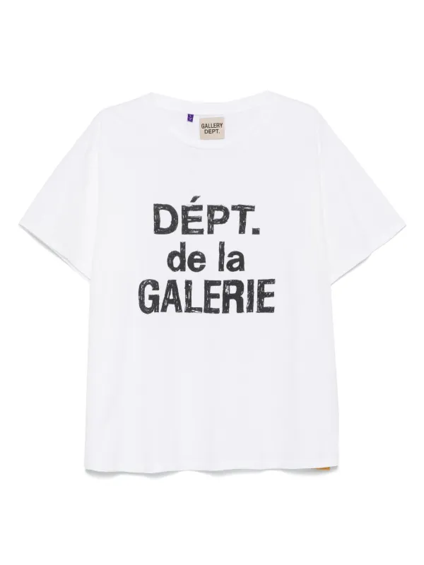 【関税/送料込】GALLERY DEPT. ホワイトコットンTシャツ ART-DEPARTMENT-TEE-ADT-10242-