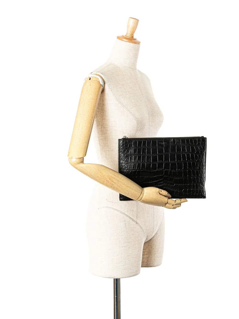 Saint Laurent Pre-Owned 2016 Croc Embossed Leather clutch bag | Pre-Owned | Image 2