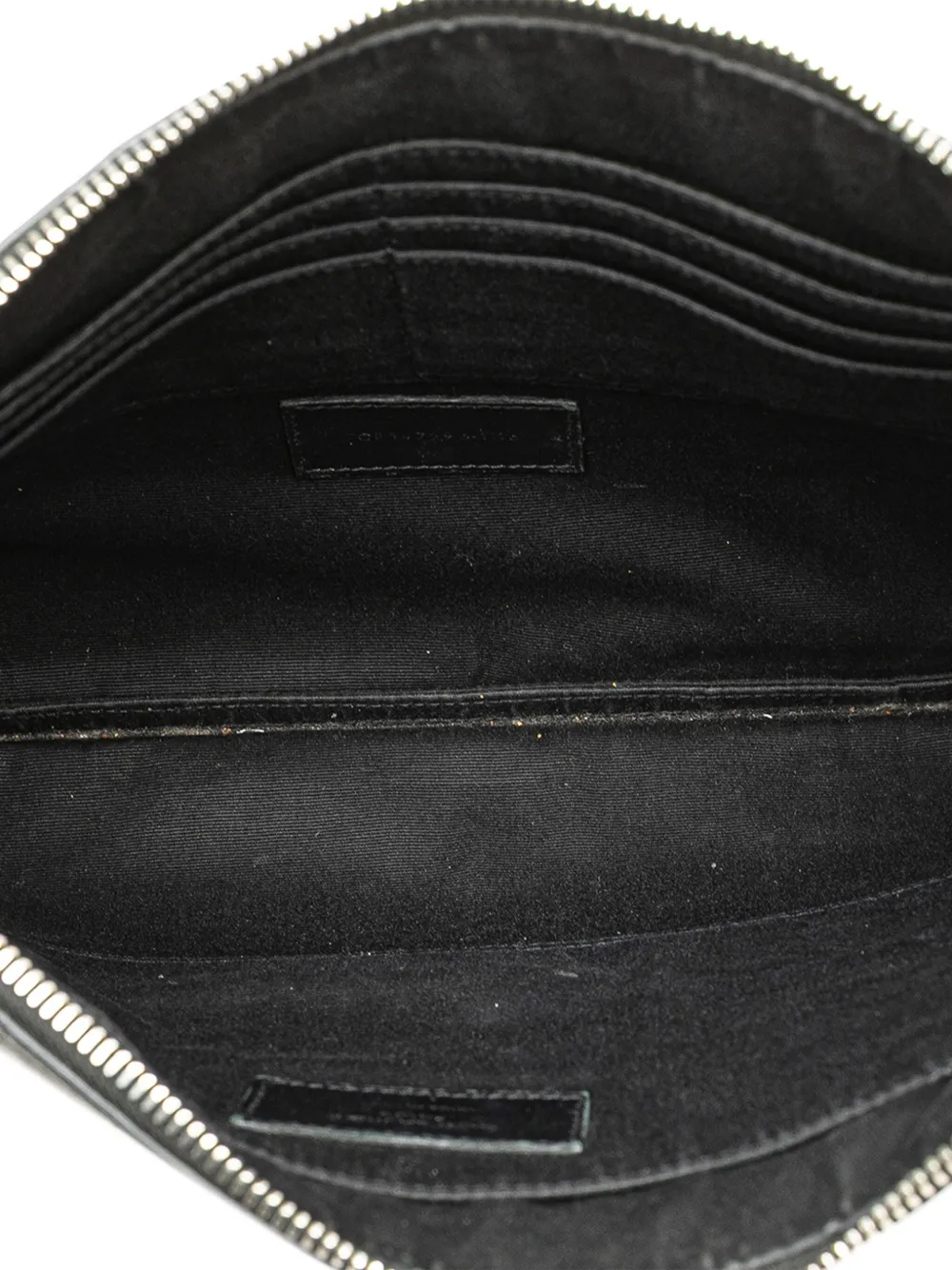 Pre-owned Saint Laurent 2016 Croc Embossed Leather Clutch Bag