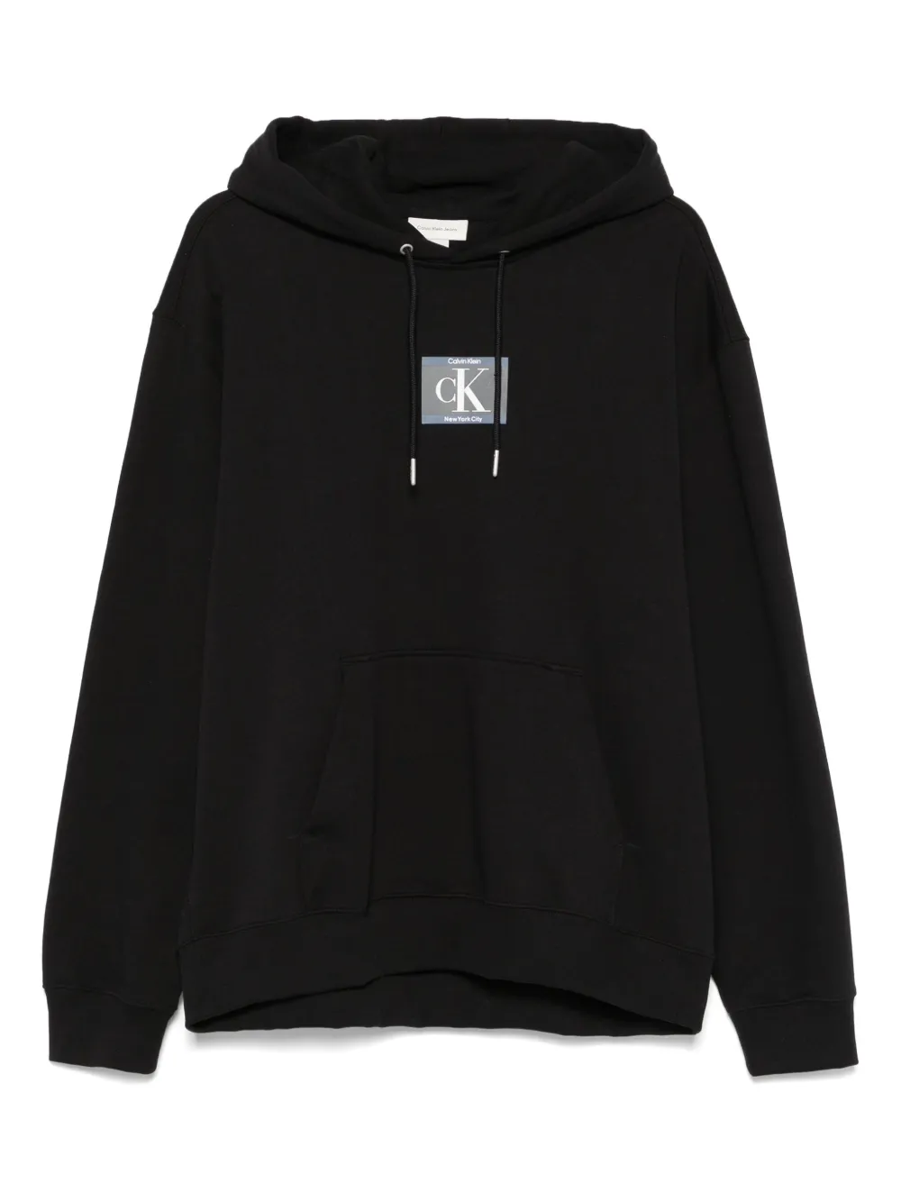 Calvin Klein Jeans logo-patch hoodie | Black | Image 1