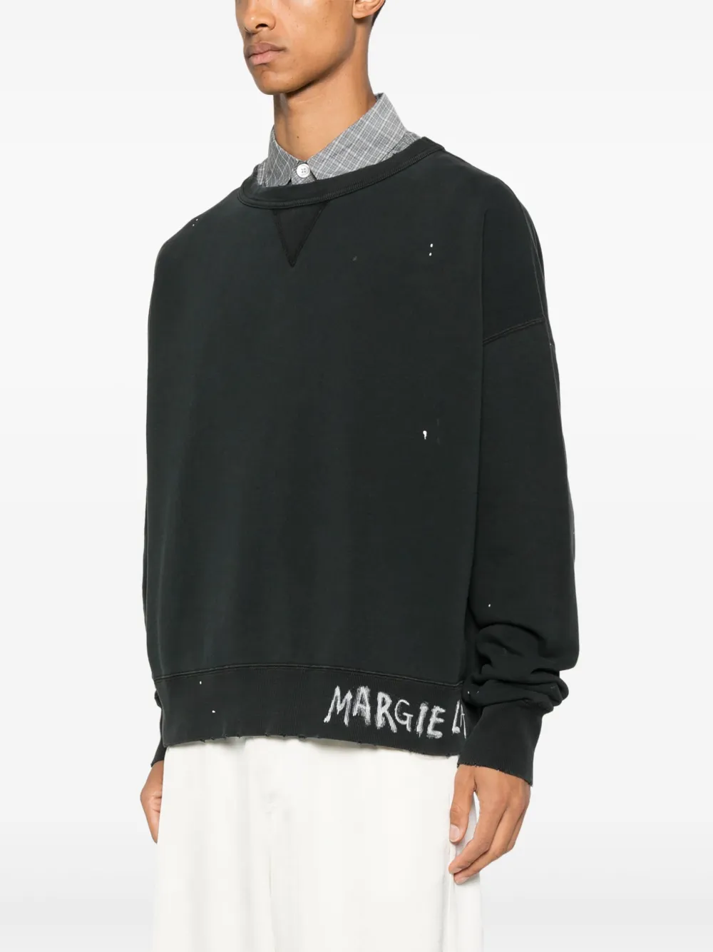 Maison Margiela Katoenen sweater Grijs