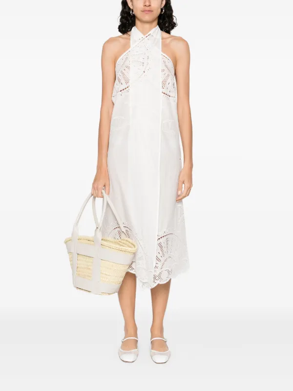 white organic cotton dress The Daisy Why Its Special:hidden-snaps A sleeveless style which Turquoise Digital Floral Printed Kleur:Tahiti