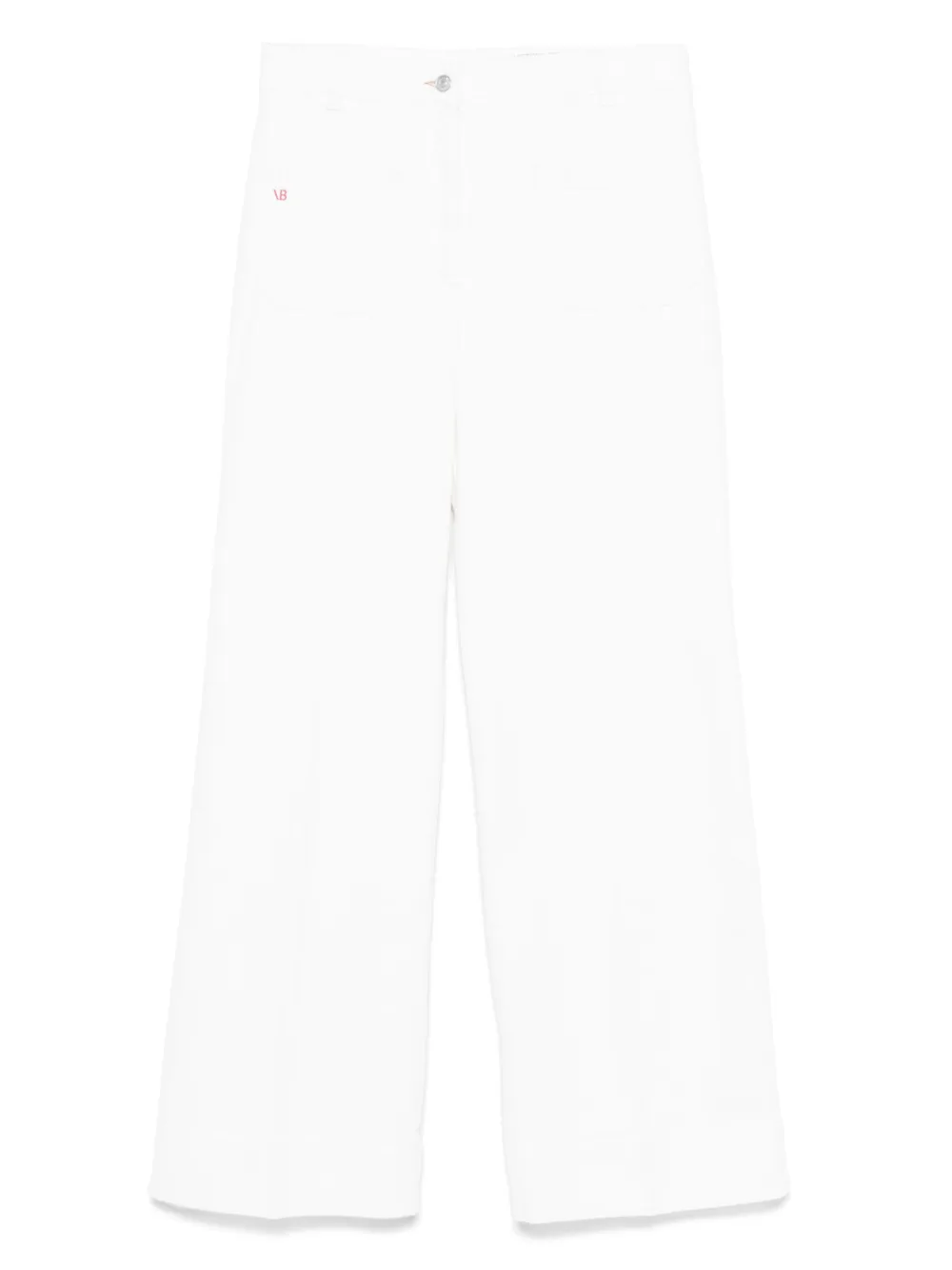 Victoria Beckham Jeans met logo-label Wit