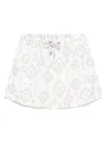 TOOCO graphic-print swim shorts - White