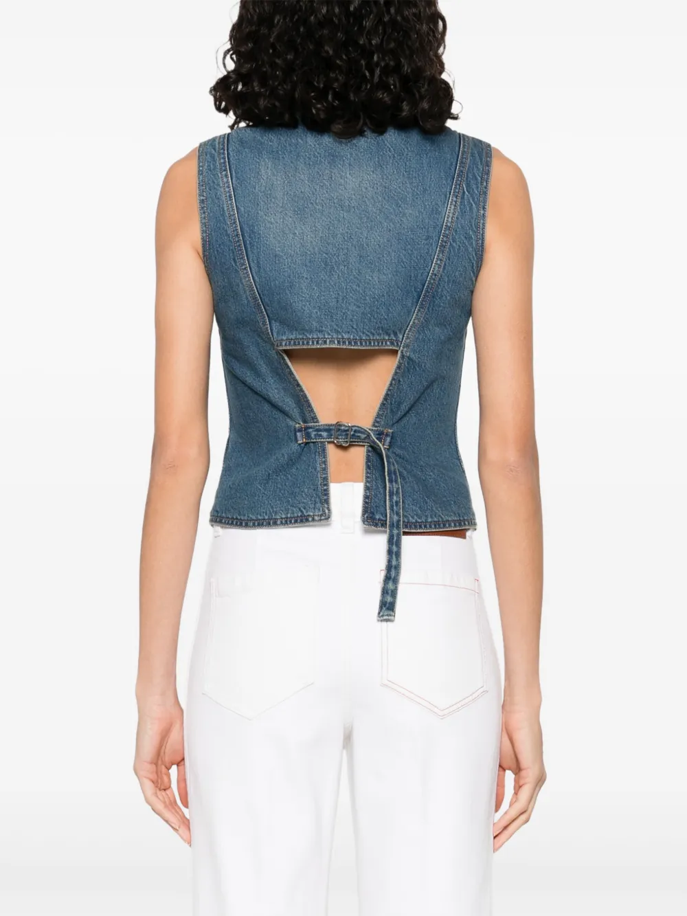 Victoria Beckham Spijker gilet Blauw
