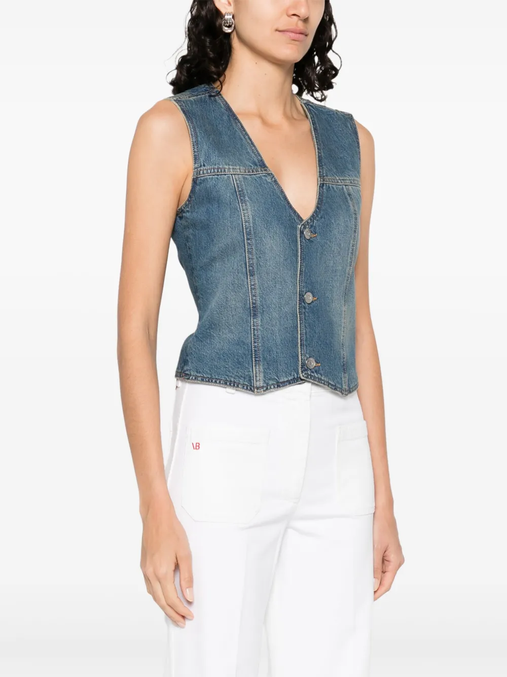 Victoria Beckham Spijker gilet Blauw