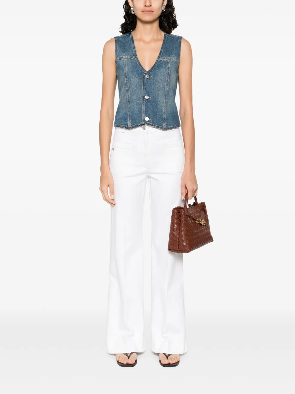 Victoria Beckham Spijker gilet Blauw
