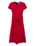 Victoria Beckham draped satin midi dress - Red