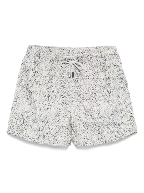 Short de bain à imprimé graphique - TOOCO - Modalova