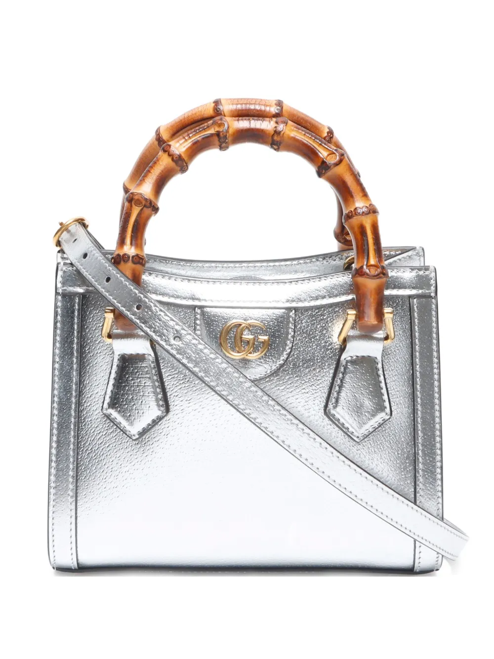 Gucci Pre-Owned 2024-2025 mini Diana tote bag | Silver | Image 1