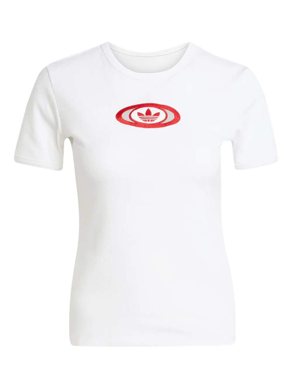 Adidas T-shirt met geborduurd logo Wit