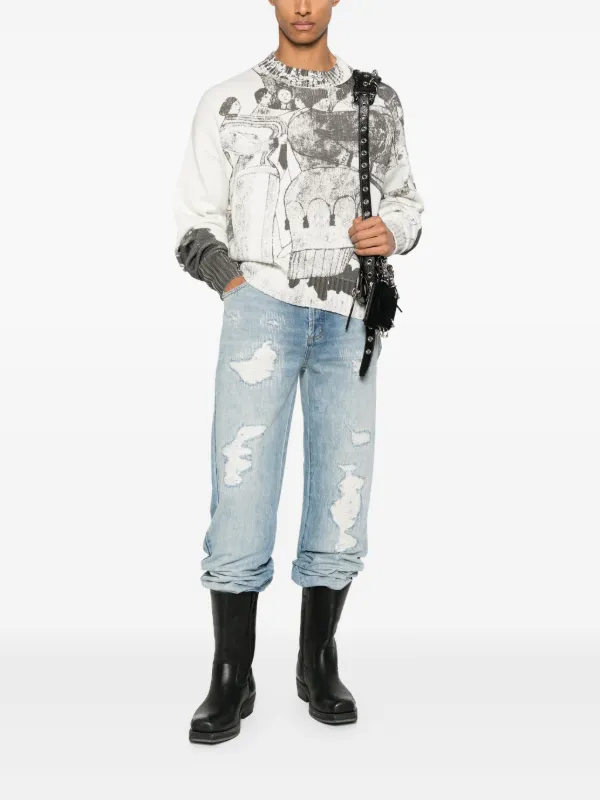 Enfants Riches Déprimés crew-neck Sweater | White | FARFETCH