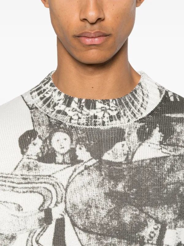 Entrants Riches Deprimes スウェット　M Enfants Riches Déprimés crew-neck Sweater | White | FARFETCH CA