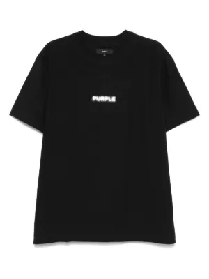 【オススメ】PURPLE BRAND / ロゴレタリング コットン Tシャツ Purple Brand ロゴ Tシャツ | ブラック | FARFETCH JP