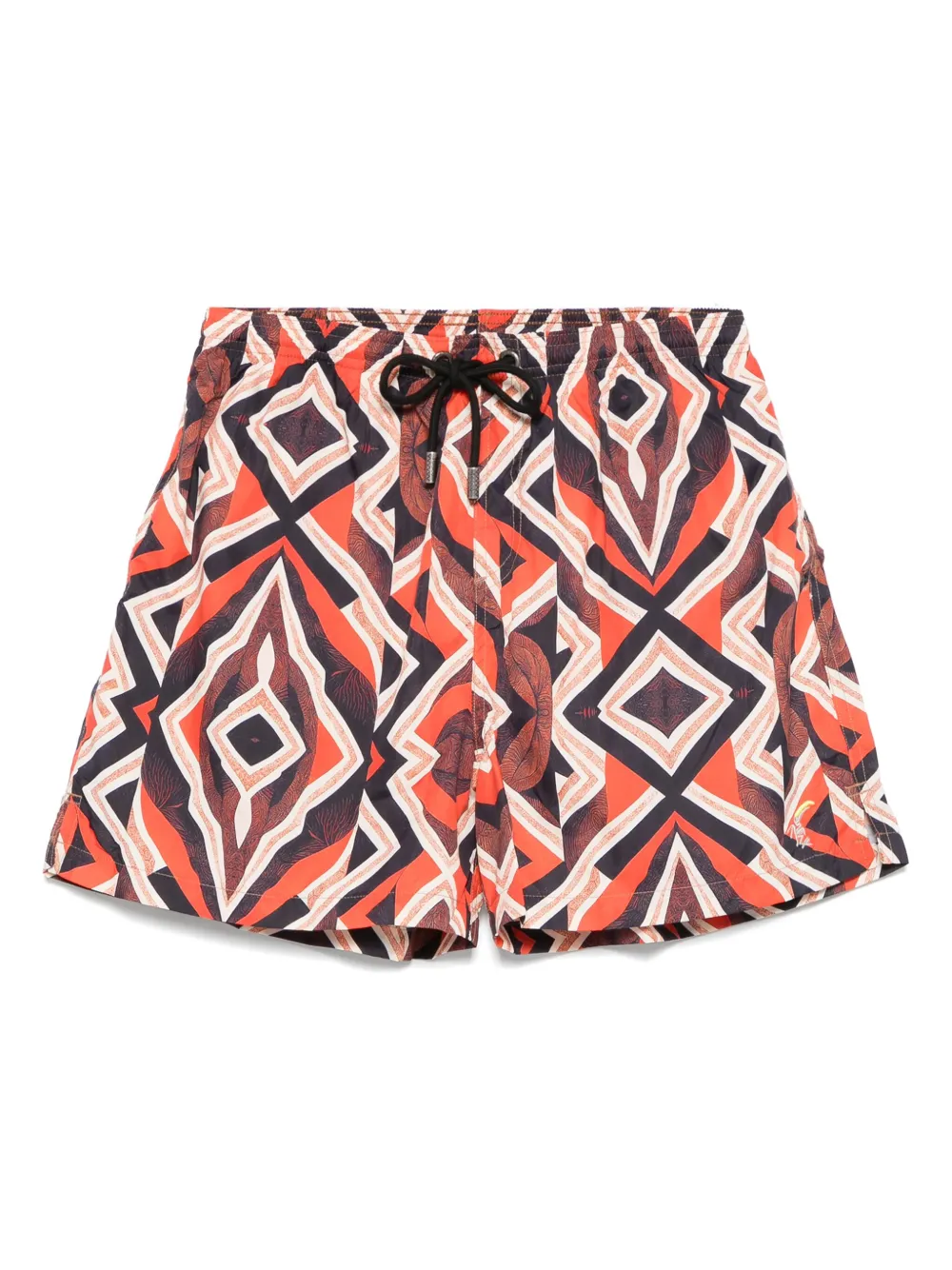 TOOCO graphic-print swim shorts | Orange | Image 1