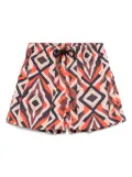 TOOCO graphic-print swim shorts - Orange