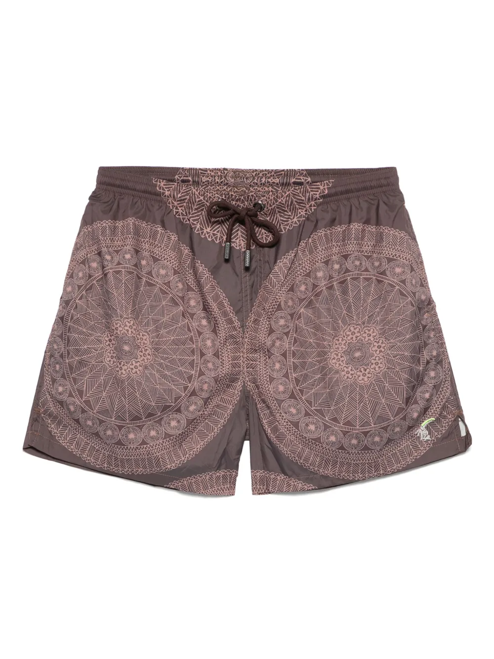 TOOCO graphic-print swim shorts | Brown | Image 1
