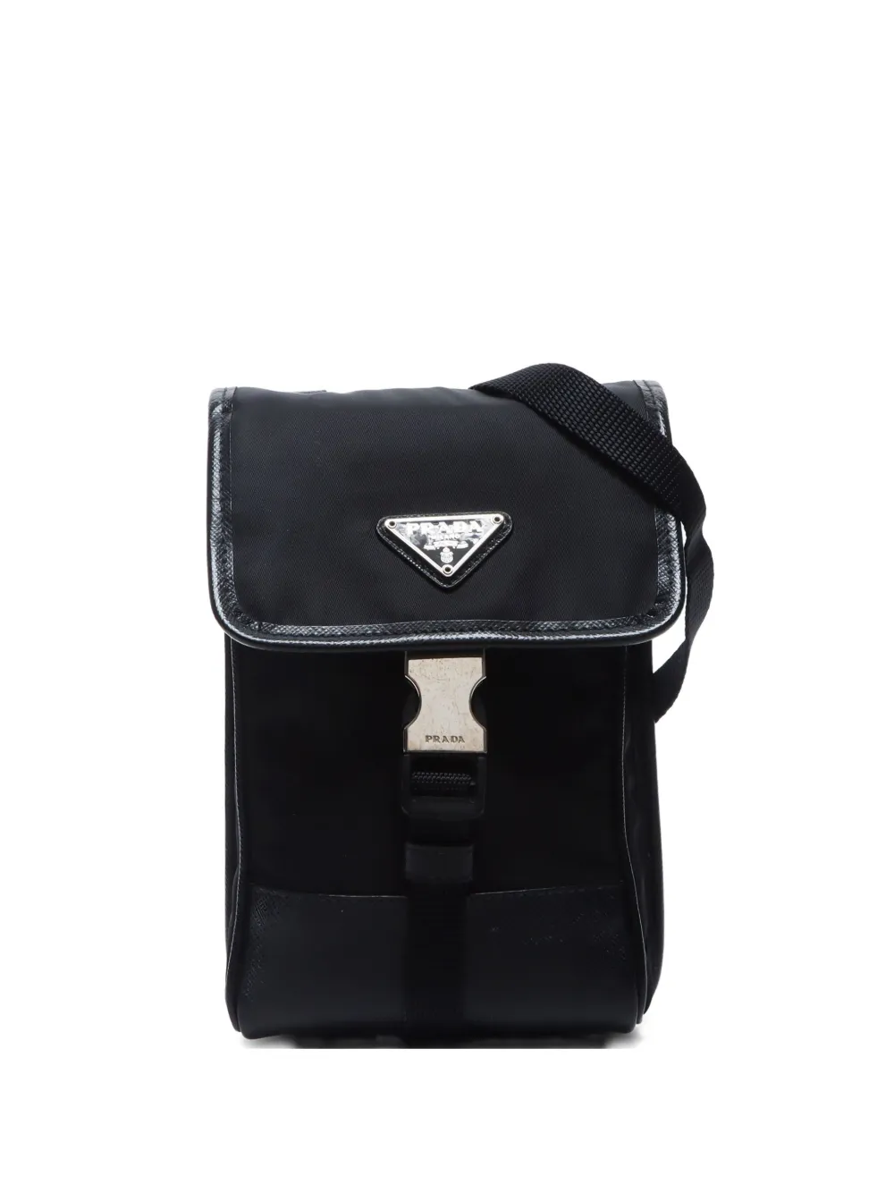 Prada Pre-Owned bolsa crossbody con logo triangular 2010 | negro | Image 1