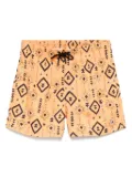 TOOCO graphic-print swim shorts - Orange