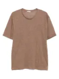 OFFICINA 36 linen T-shirt - Brown