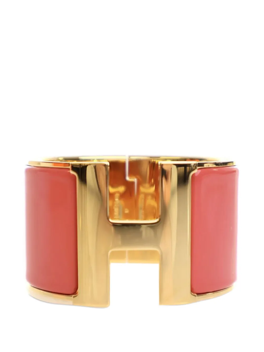 Pre-owned Hermes 2000-2024 Extra Wide Enamel Clic Clac H Bracelet Gm Costume Bracelet