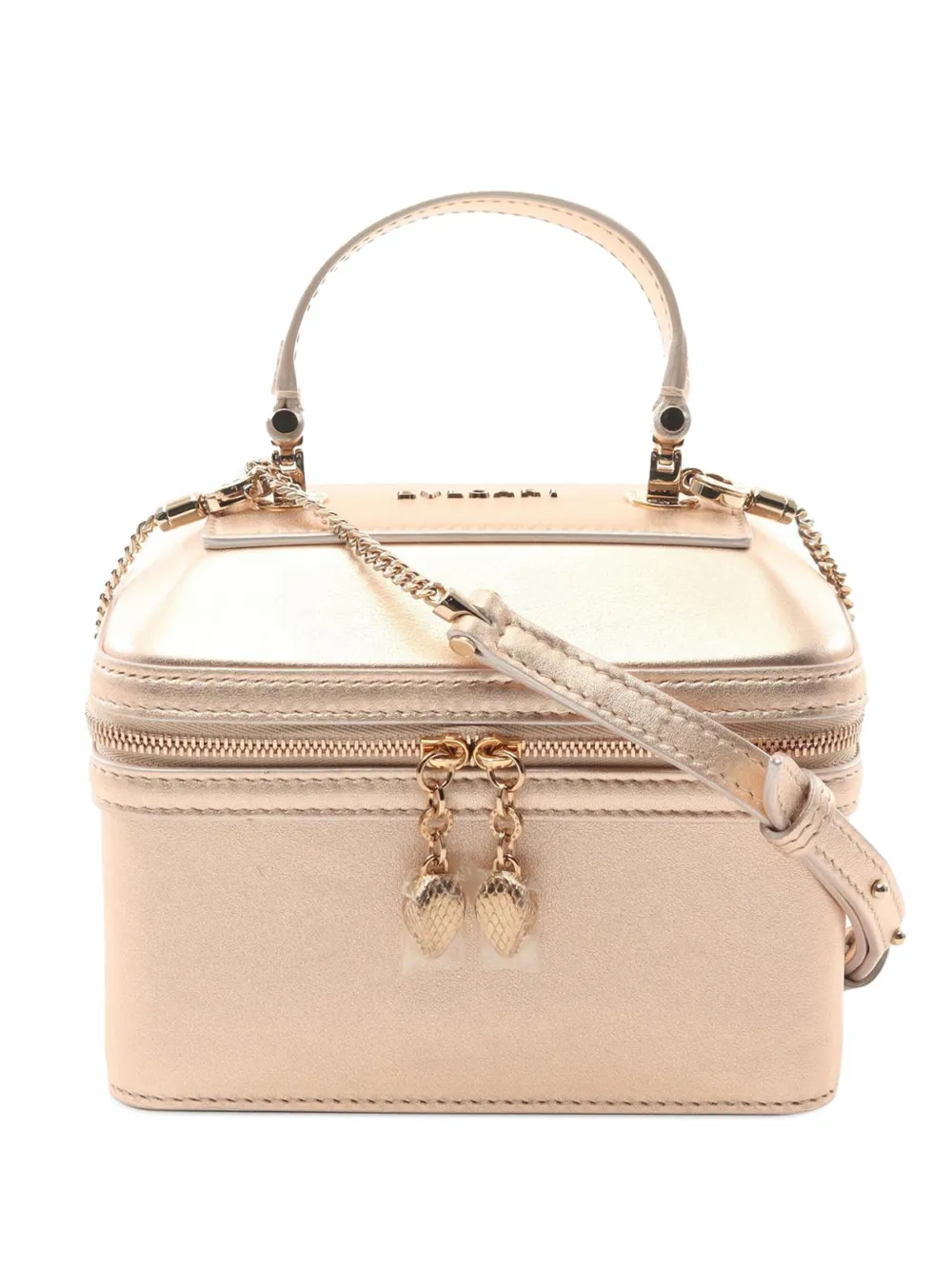 Bvlgari Pre-Owned 2000-2024 Metallic Leather Vanity Bag satchel - ピンク Bvlgari Pre-Owned 2000-2024 Metallic Leather Vanity Bag satchel - ピンク