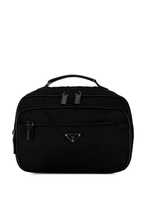 Prada Pre-Owned 2013-2023 Saffiano Trimmed Tessuto vanity bag