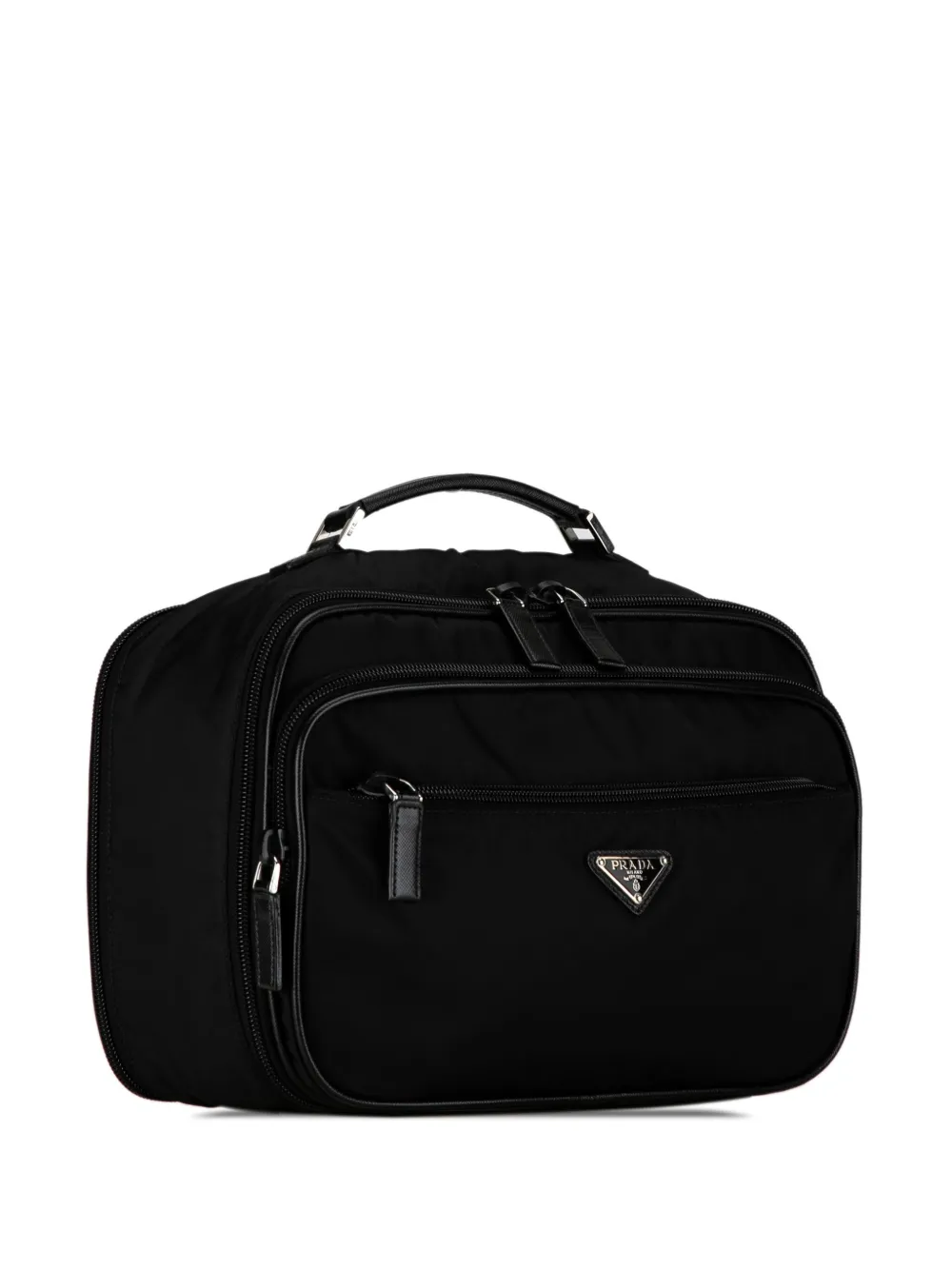 Prada Pre-Owned 2013-2023 Saffiano Trimmed Tessuto vanity bag | Pre-Owned | Image 2
