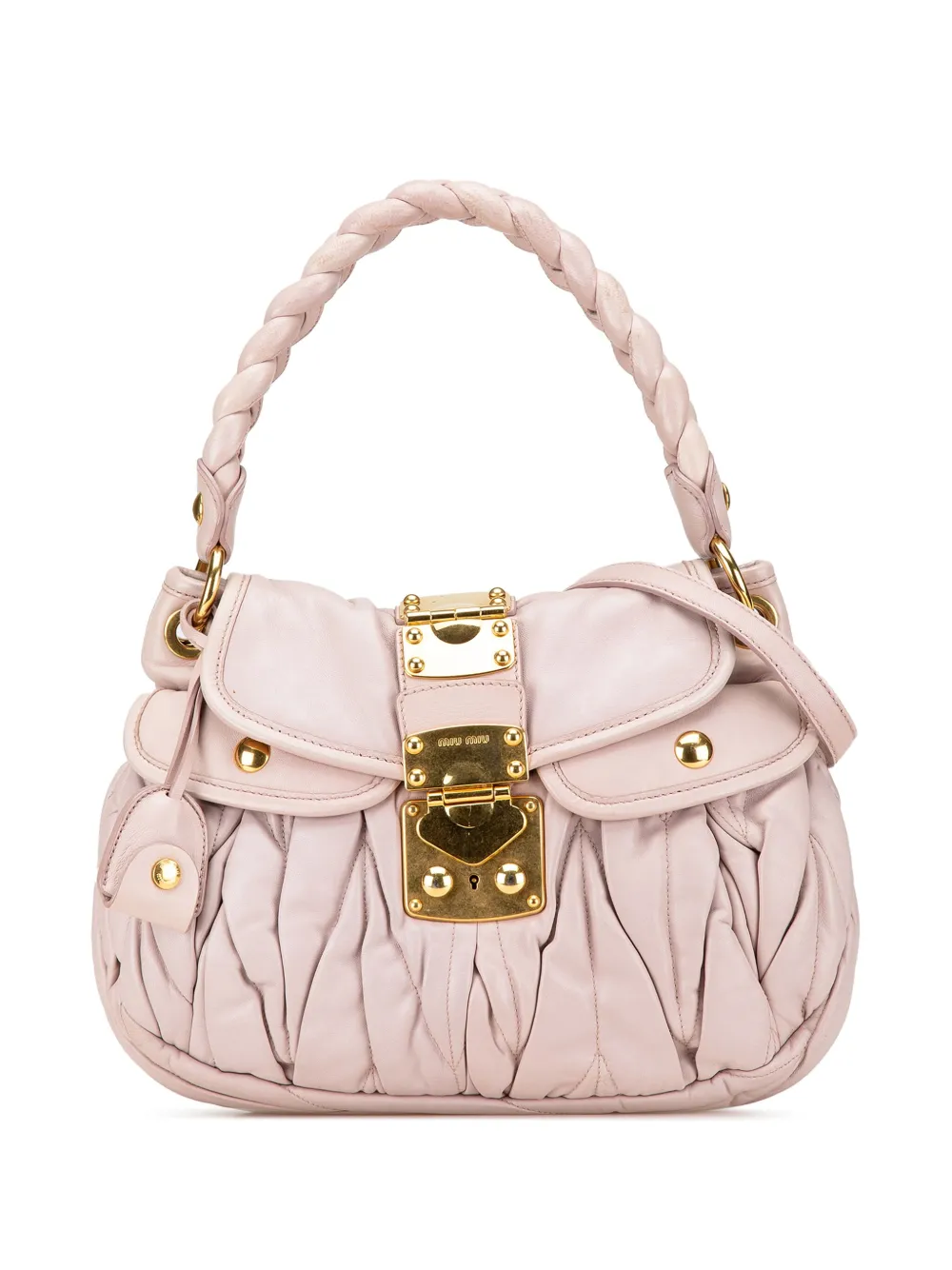Miu Miu Pre-Owned 2000-2010 Matelasse Nappa Coffer satchel | rosado | Image 1
