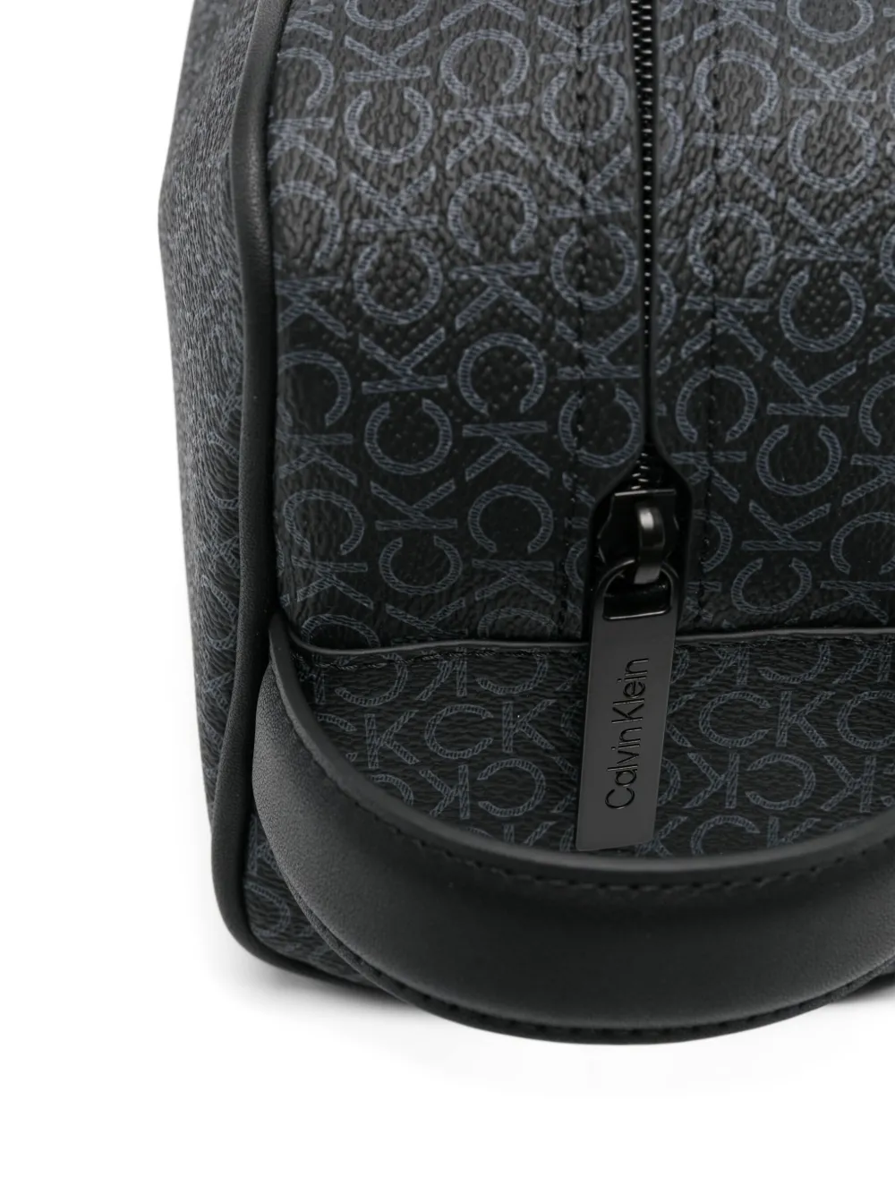 Calvin Klein Toilettas met logoprint Zwart