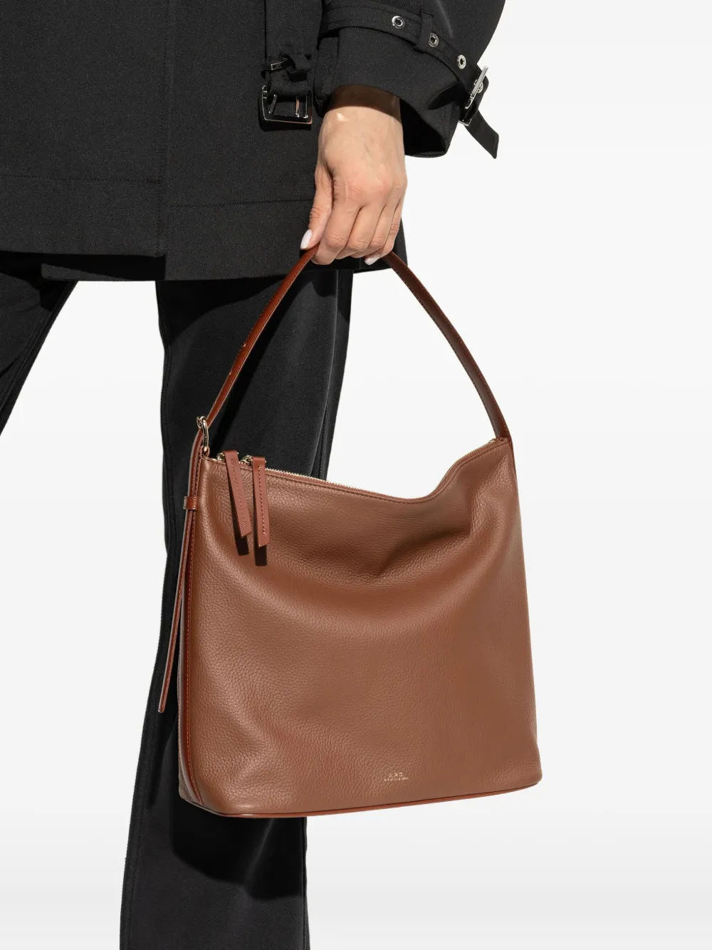 A.P.C. Leren shopper - Bruin