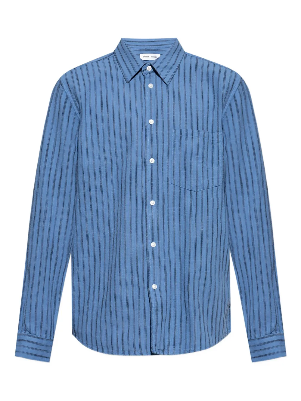SAMSOE SAMSOE camisa con rayas estampadas | azul | Image 1