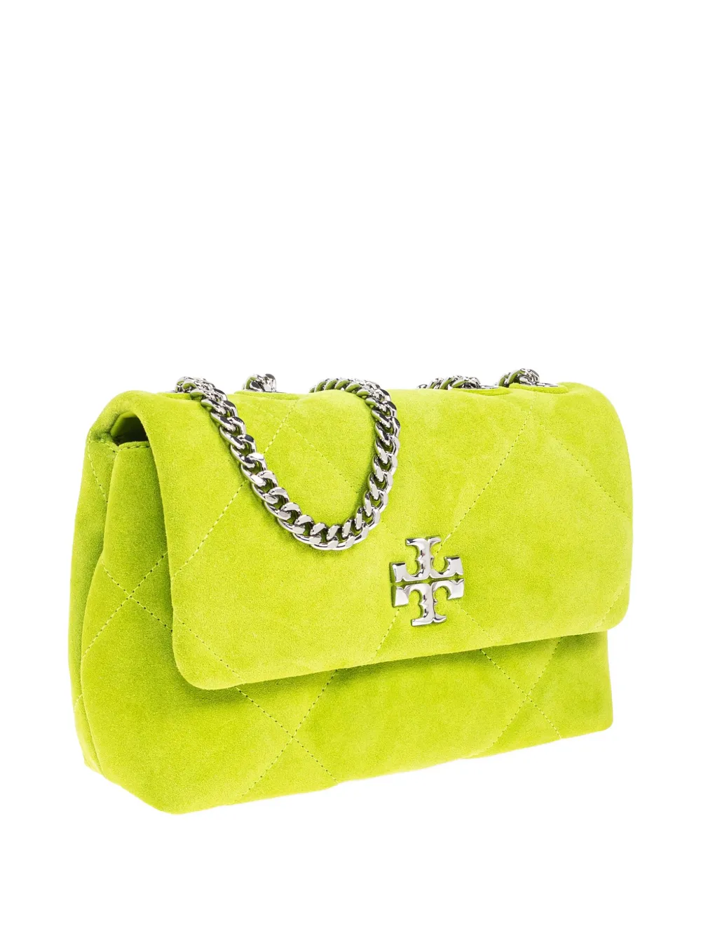 Tory Burch Mini Kira crossbodytas met chevron streep Groen