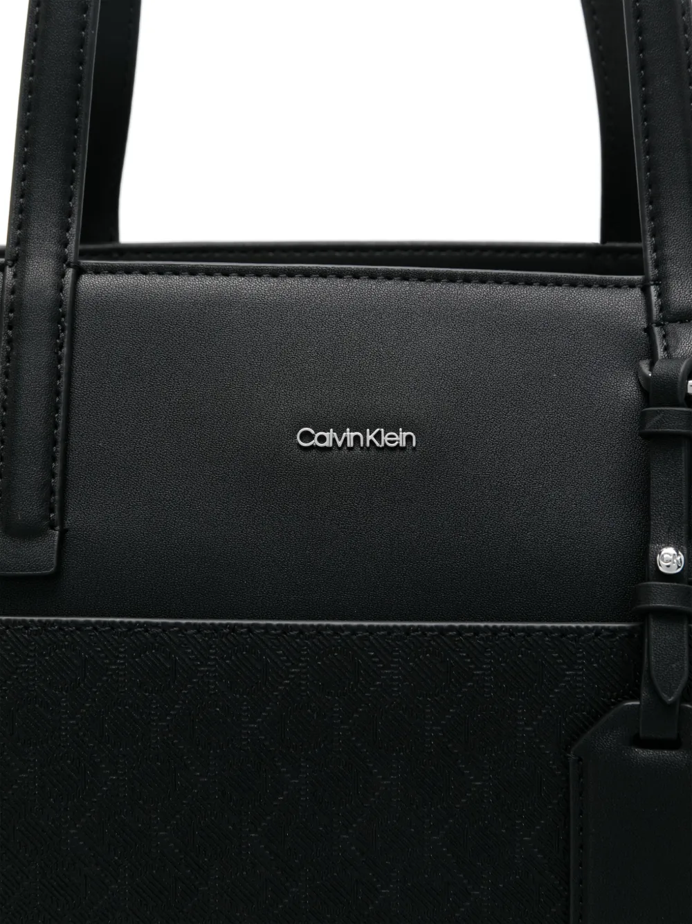 CALVIN KLEIN LOGO-LETTERING TOTE BAG