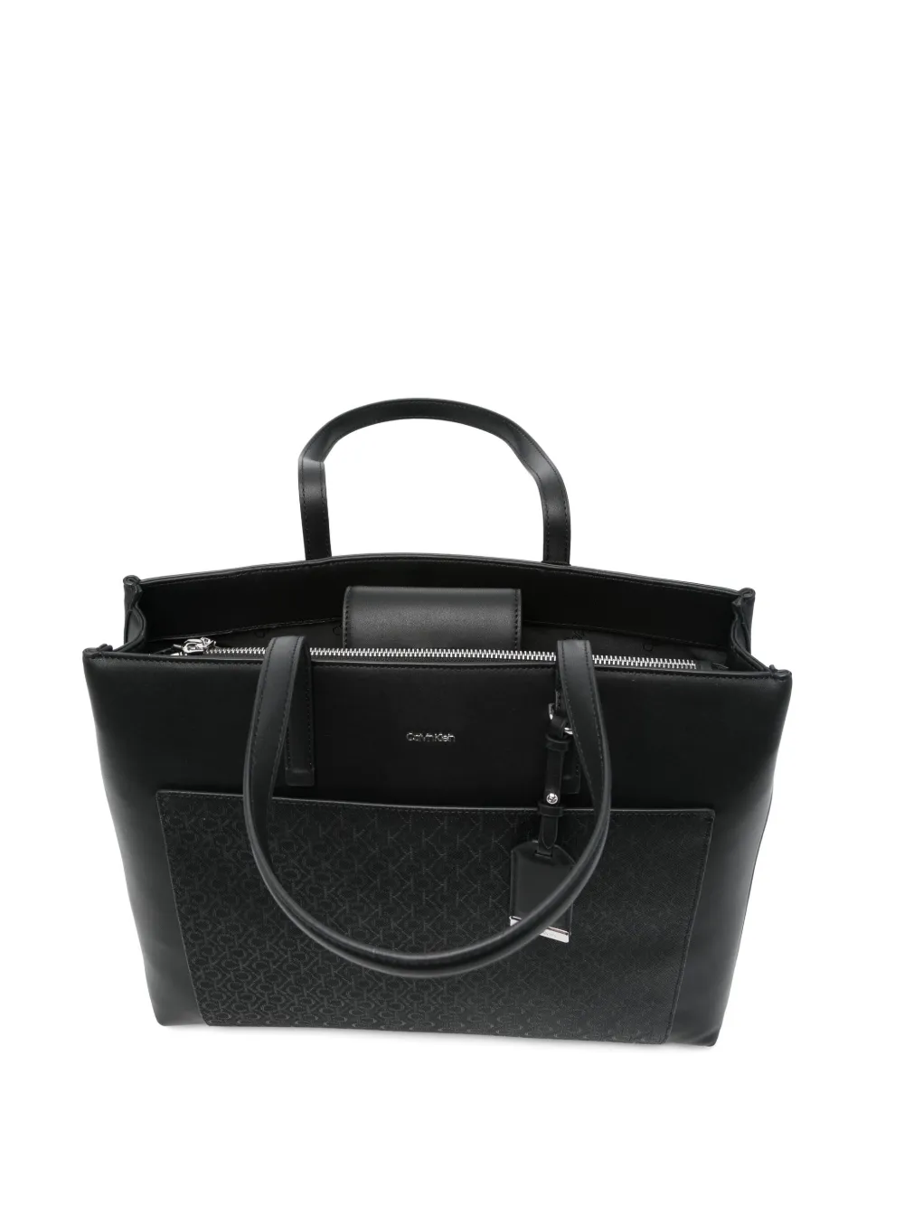 CALVIN KLEIN LOGO-LETTERING TOTE BAG