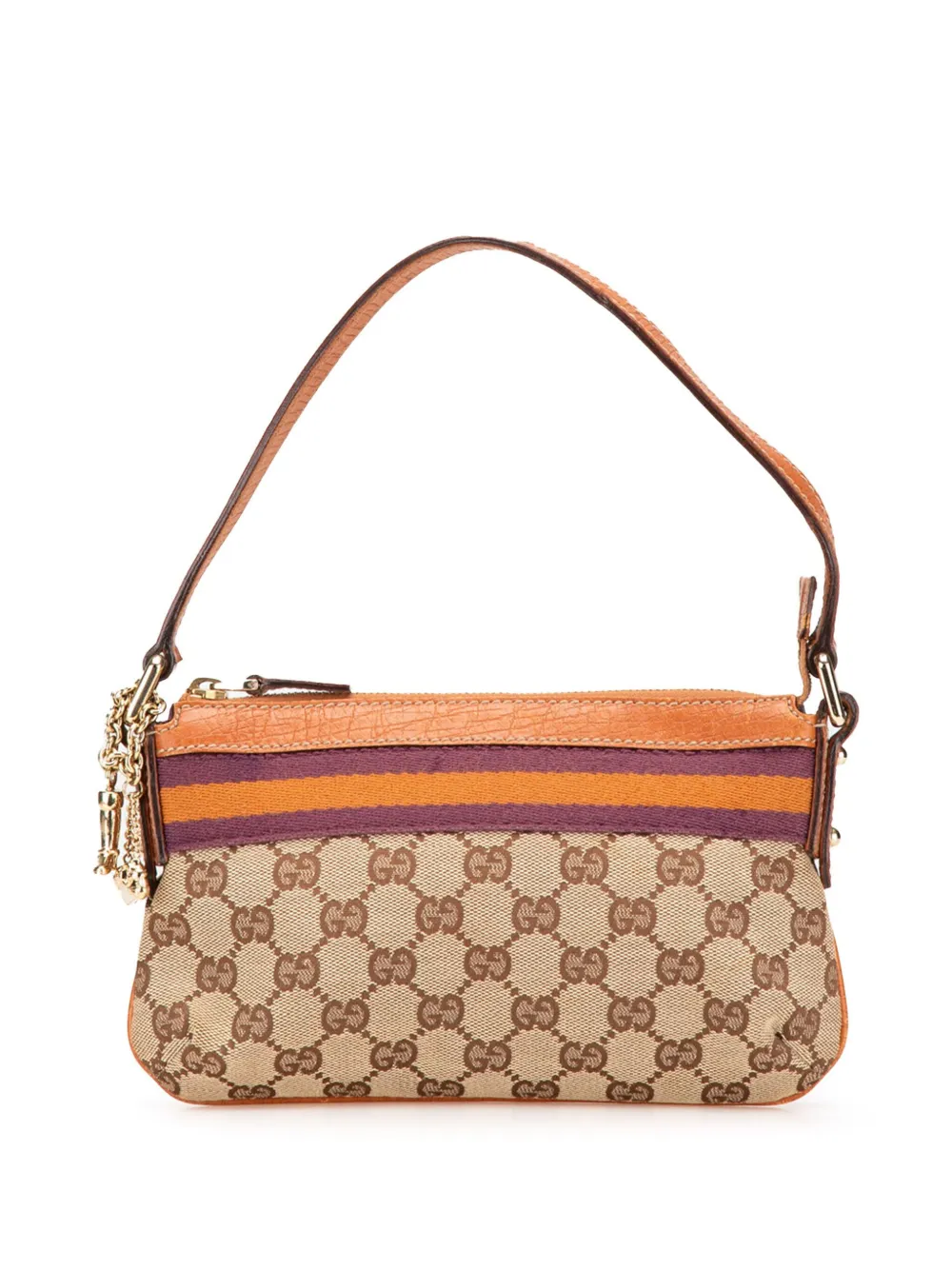 Gucci Pre-Owned 2000-2015 GG Canvas Web shoulder bag - ブラウン Gucci Pre-Owned 2000-2015 GG Canvas Web shoulder bag - ブラウン